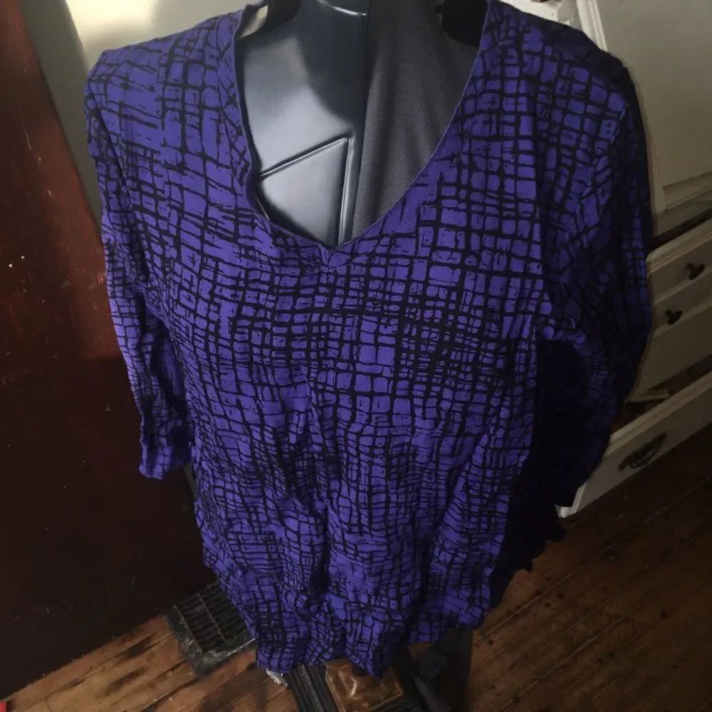 Habitat asymmetrical purple tunic